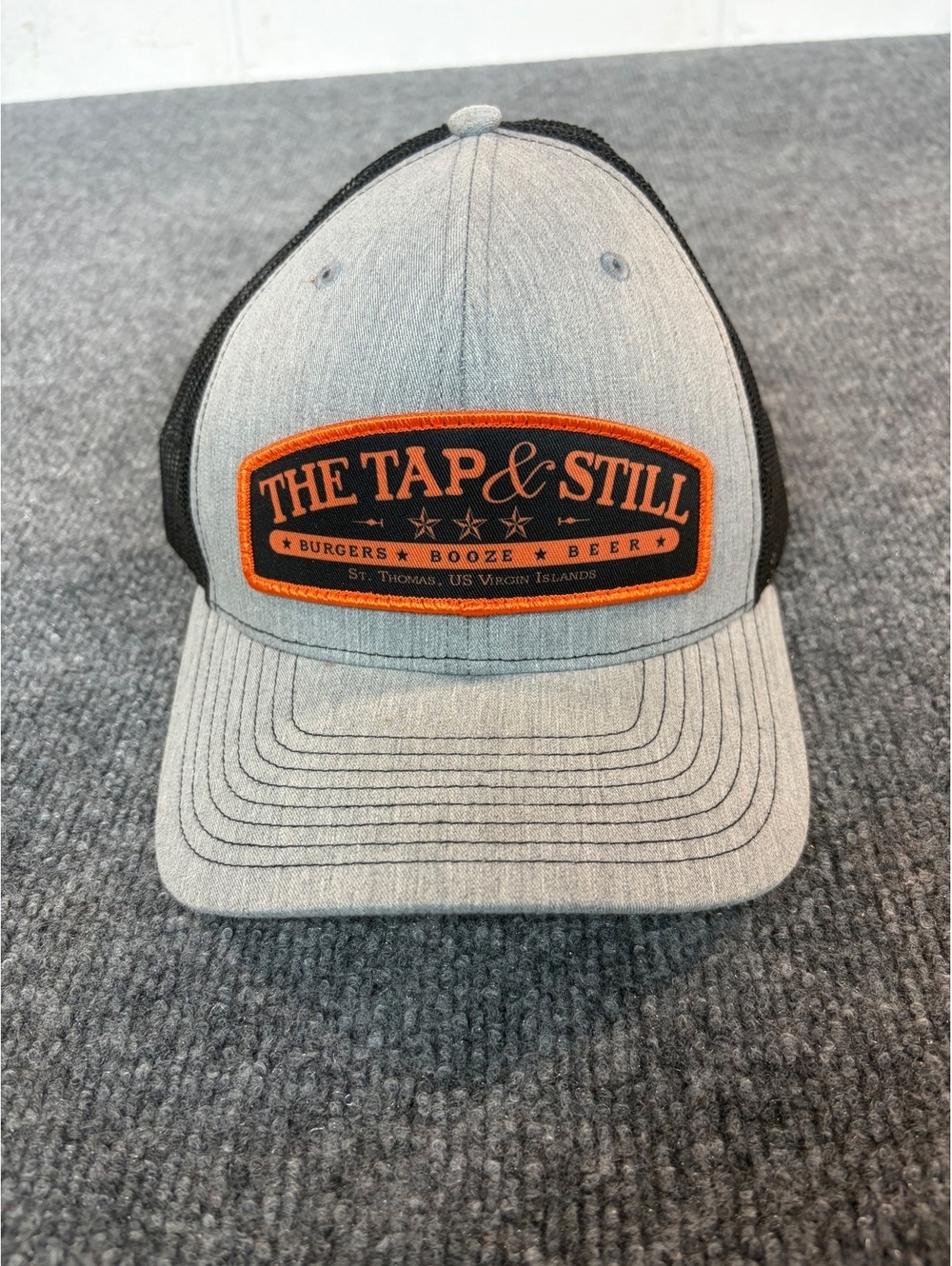 The Tap & Still Snapback Mesh Back Trucker Hat Gray One Size Richardson